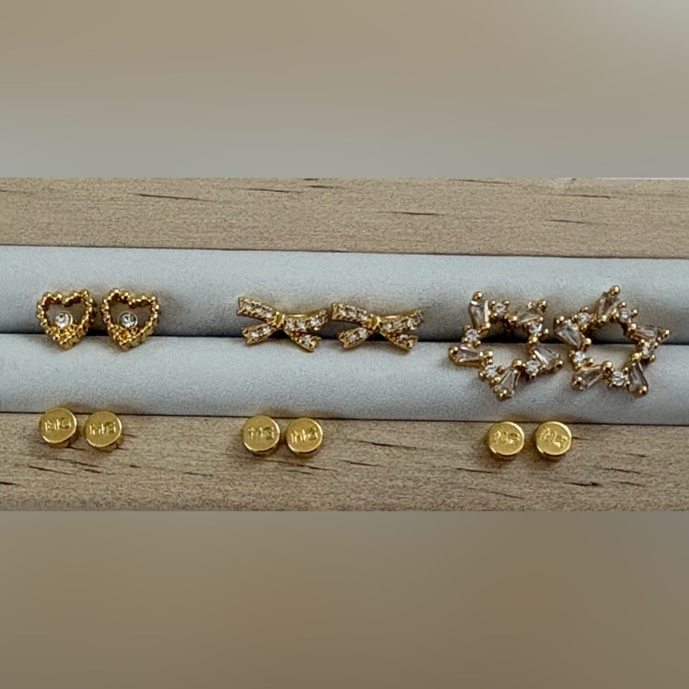 NWT Mignonne Gavigan ‘Leroy Stud Earring Gift Set’ Hearts, Bows and Stars